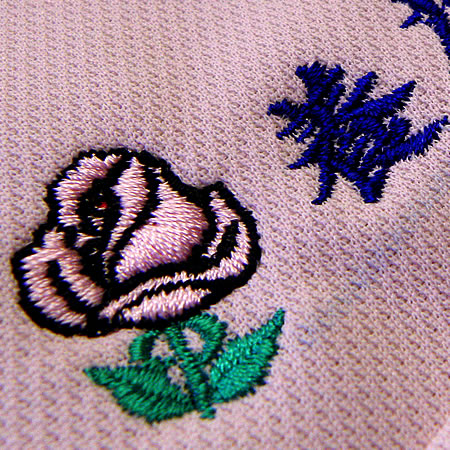 ポロシャツへの刺繍